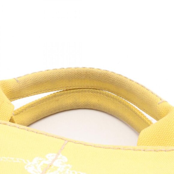 Prada Tote Bag Canapa Mini Bn2439 Yellow Canvas Canapa Tote - Picture 9 of 10